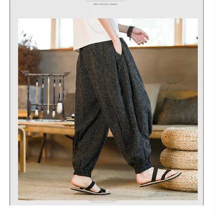 Pantaloni da jogging in seta di ghiaccio da uomo pantaloni casual stile Harajuku cinese da uomo pantaloni sportivi Harlem allentati ricamati streetwear 5XL