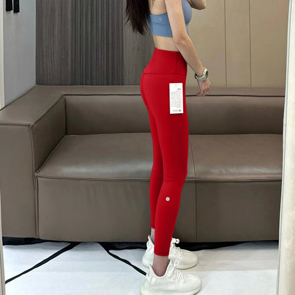 AL Women's High-Waist Airlift Yoga Leggings - Solid Color Tight Workout Pants for Pilates, Exercise & Street Style PlatiNum