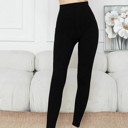 2024 Winter New style Women Cashmere Wool Pants Knitted Soft warmth High elasticity High-quality Slim fit style Classic leggings PlatiNum