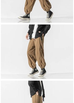 Pantaloni da uomo caldi di vendita autunno stile cinese pantaloni larghi larghi vintage moda uomo pantaloni lanterna con coulisse Harajuku solidi