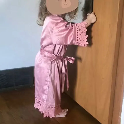 Hermana De La Novia Robes Personalizzato Madre De La Novia Kimono Personalizzato Setoso Abito da sposa da damigella d'onore Vestaglie estive in raso