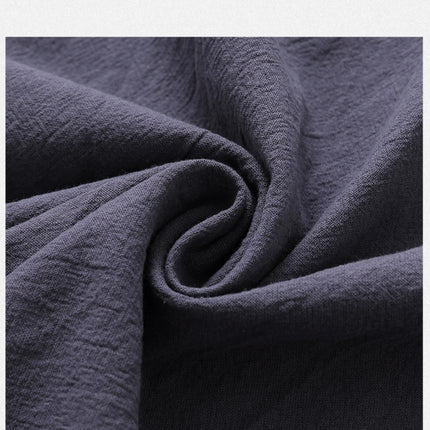 Set da due pezzi da uomo (camicie + pantaloni) in cotone di lino comodo abito Tang pantaloni Kungfu larghi nuova camicia casual retrò a maniche corte da uomo