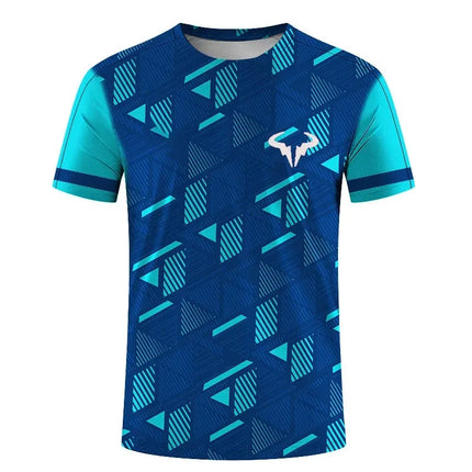 3D Printed Men's and Women's Outdoor Extreme Sports Short Sleeve Round Neck T-Shirt Badminton and Tennis Series