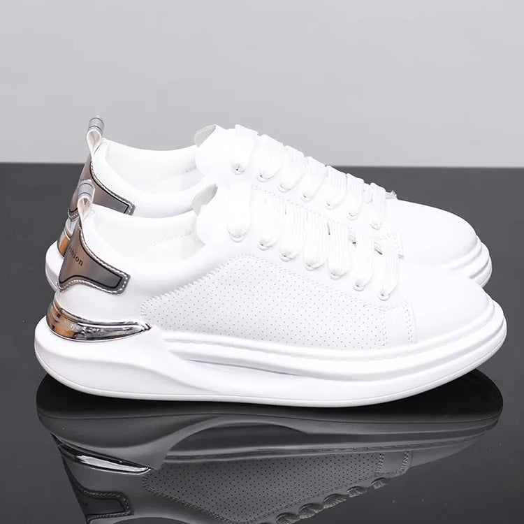 Summer breathable white shoes trendy couple shoes fashionable outdoor sports shoes versatile white casual shoes running shoes