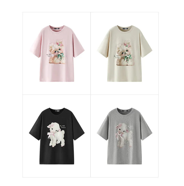 T-shirt lunga Semir con fiocco da donna, vestibilità ampia in cotone, nuova collezione estiva 2025, top grafico carino per ragazze adolescenti