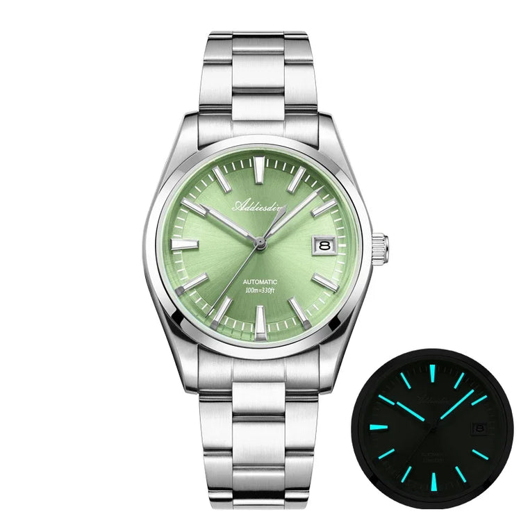 ADDIESDIVE Luxury Classic Automatic Watch Waterproof AR Coated Calendar Display Mechanical Watches Luminous AD2077 Reloj Hombre
