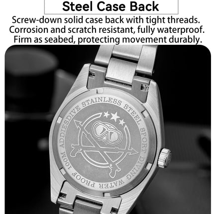 ADDIESDIVE Men's Vintage Quartz Watch 100M Waterproof Sapphire Glass Super Luminous Stainless Steel Classic Wristwatches AD2553