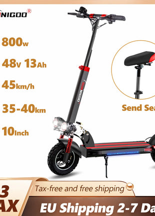 Monopattino elettrico SUNNIGOO per adulti, 10 pollici, fuoristrada, batteria al litio 48V, velocità massima   Monopattino Elettrico Pieghevole con Sedile, 45km/h, Lunga Autonomia, Potente Capacità di Salita, Portatile