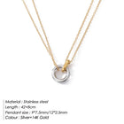 eManco Stainless Steel two-color pendant Necklaces For Women Chokers Trend Fashion Festival Party Gift Jewelry PlatiNum