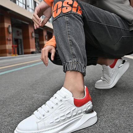 Leather Shoes Men's Skateboard Cricket for Men Sports Running Sneakers Male Luxury Designer Flats Platform