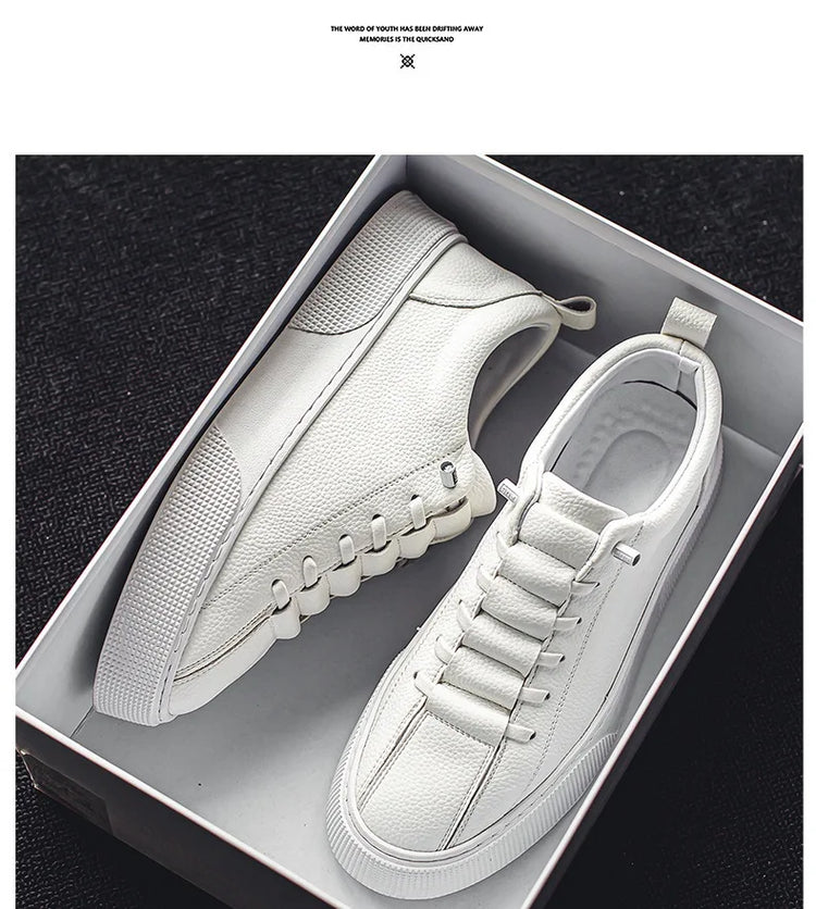 Sneakers for Men  Fashion Casual Lace Up Round Toe Flat White mens Running Sport Shoes Zapatillas Deportivas Hombre