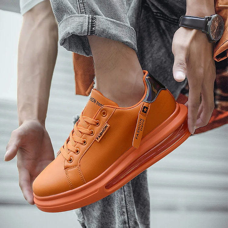 Men's Platform Sneakers Solid Design Sports Running Tennis Sneakers Lace Up Walking Trainers Shoes Casual Outdoor Shoes 39-44