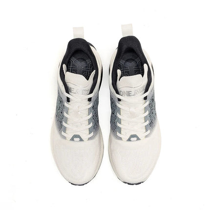 ONEMIX Scarpe da corsa da uomo in stile cinese Traspirante Carattere di moda Vamp Cuscino d'aria Scarpe sportive Scarpe da ginnastica da passeggio all'aperto PlatiNum
