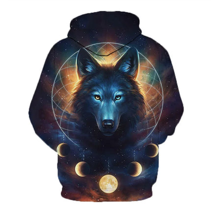 3D Wolf Hoodies Men Hooded Animal Printed Hoodie Sweatshirts Tracksuits Man/women Jackets Funny Hoody DropShipping