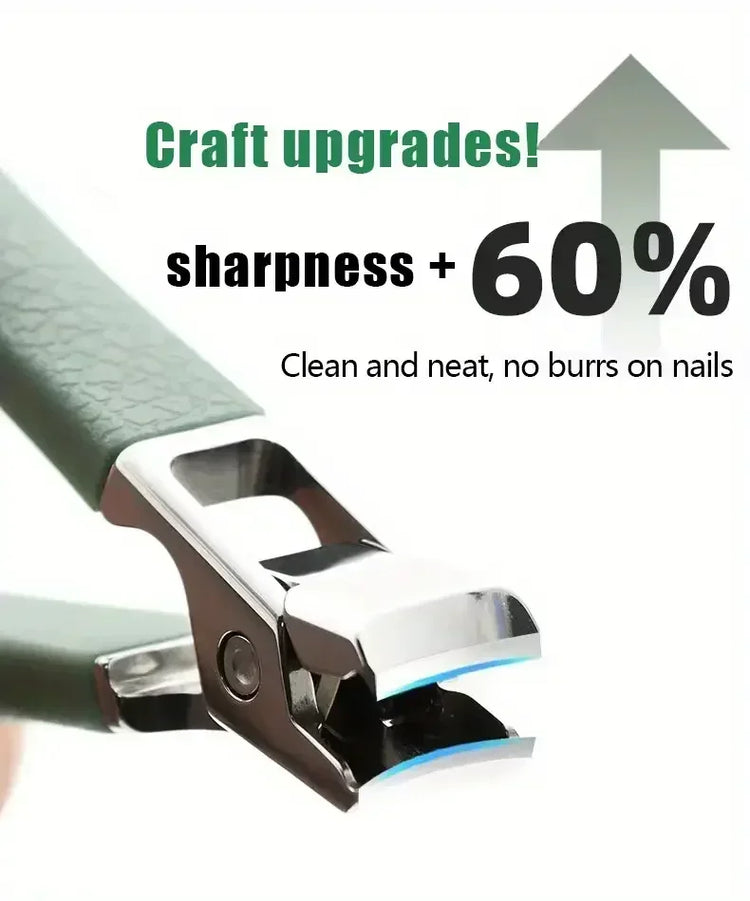 Professional Stainless Steel Nail Clippers Set for Thick Nails Anti-Splash Sharp Trimmer Nail Pedicure Manicure Tools for Men 2028