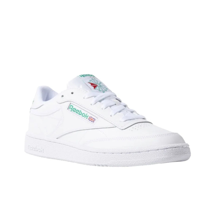 Reebok CLUB C 85 Low top Skateboard Shoes Unisex White Green AR0456