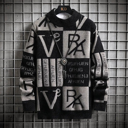 Men Knitted Sweater Stripe Pullovers Printing Round Neck Sweater Autumn/Winter Designer Quality Casual Men Clothing Jumper