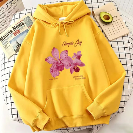 Harajuku Graphic Pullover Flower Design Hooded Sweatshirt Cute Hoody Spring Casual Hoodies Pullover Hooded Daily hoodies