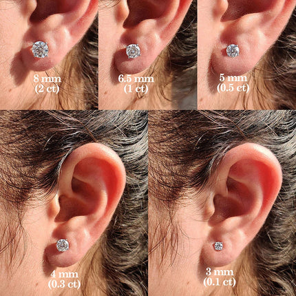 Real 0.1-3CT Test Passed Moissanite Diamond Stud Earrings for Women S925 Silver Platinum Plated Bride Wedding GRA Fine Jewelry PlatiNum