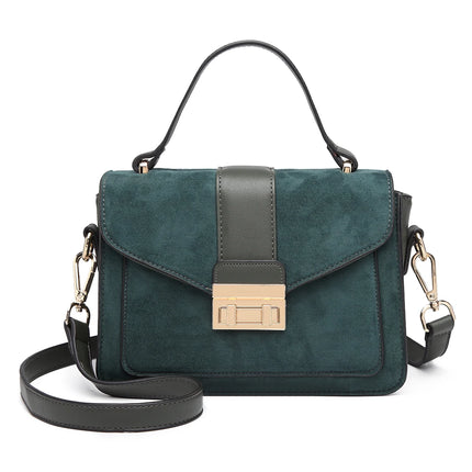 Elegante borsa da donna KONO in similpelle PVC, tracolla rimovibile, diverse modalità di trasporto, dimensioni compatte 22×8×15 cm, perfetta per tutti i giorni e per il lavoro.