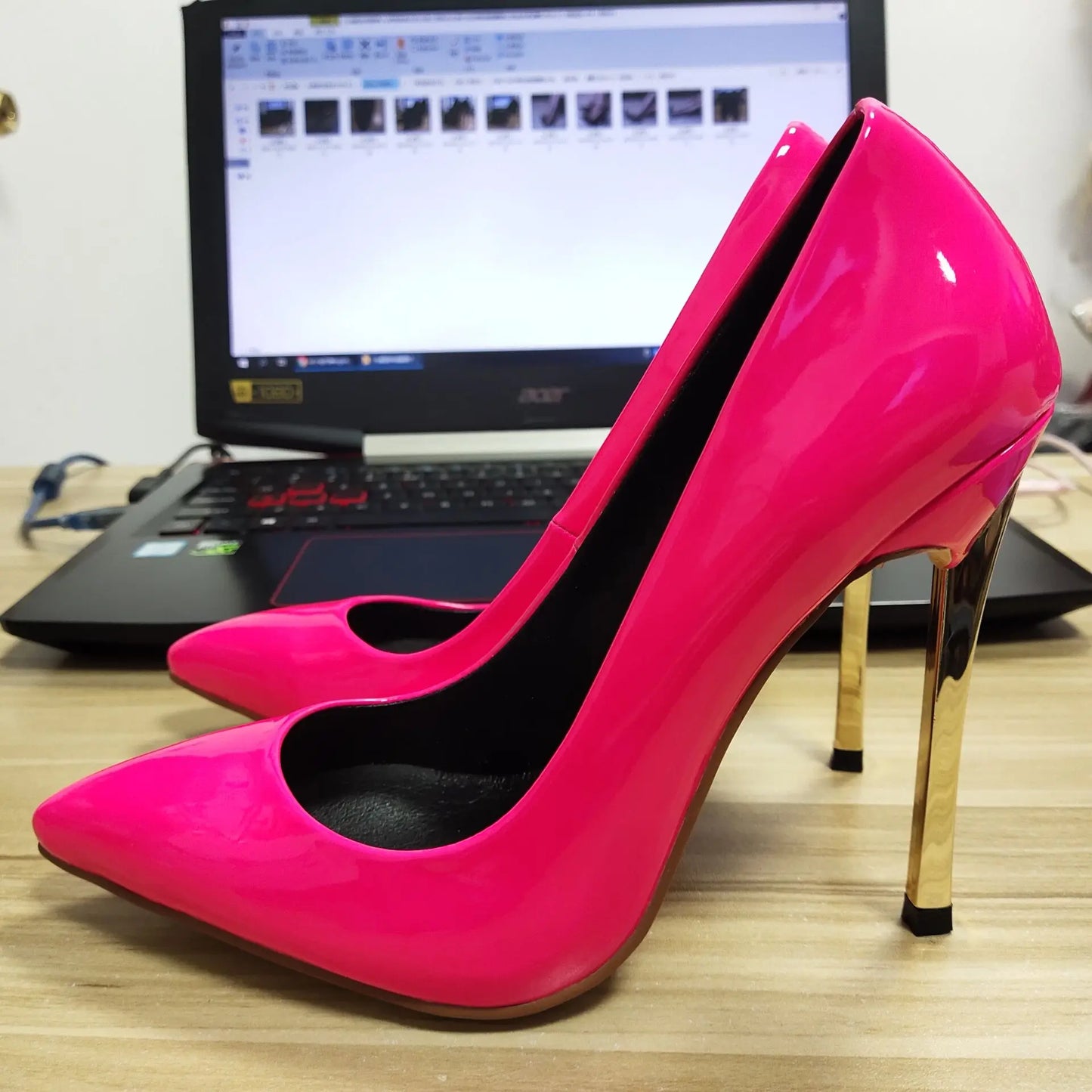 【Measure your feet length before order】Luxury Designer Women Pumps Stiletto High Heel Sexy Fetish Party Zapatos De Tacon C-PU-1