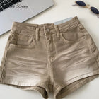 SINGREINY Pantaloncini in denim sfumato da donna, di alta qualità, estetici, casual, comodi, stile americano retrò, basici, da spiaggia
