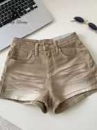 SINGREINY Pantaloncini in denim sfumato da donna, di alta qualità, estetici, casual, comodi, stile americano retrò, basici, da spiaggia
