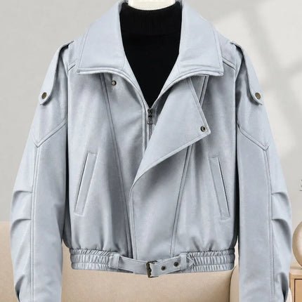 New Parkas Women Leather Jacket Big Fur Collar Tooling Cotton Jacket 2026 Winter Thicke Warm Cotton Padded Coat Female Outerwear