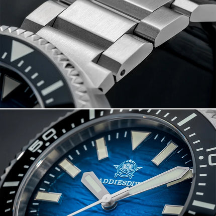 ADDIESDIVE New Men's Automatic Dive Watch Sapphire Crystal 3D Dial Ultra Bright Lume 1000m Water Resistance Men's Business Watch