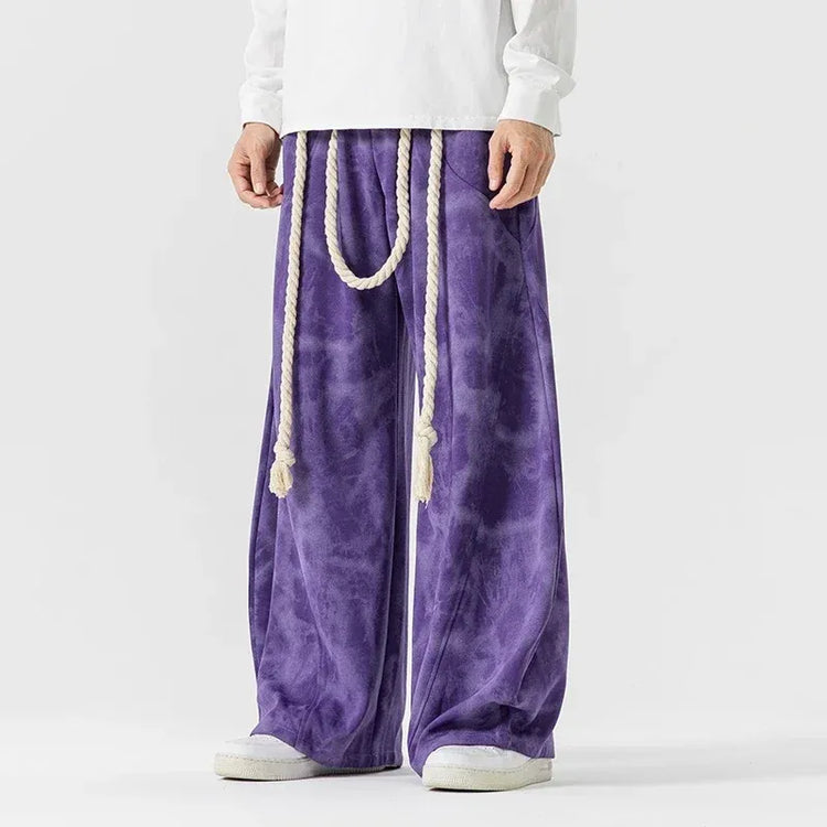 Pantaloni a gamba larga autunnali Uomo Donna Pantaloni casual stampati stile cinese Moda maschile Marea Sport Pantaloni larghi Streetwear Unisex 5XL