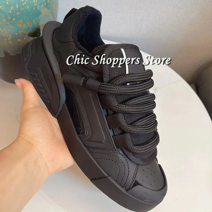 Unisex Round Toe Genuine Leather Sneakers Mixed Colors Mens Flat Breathable Lace Up Casual Shoes Spring Male Sneakers 35-46