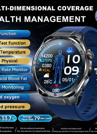 Nuovo Smartwatch 2026 con Analisi del Grasso Corporeo ECG+PPG, Acido Urico, Pressione Sanguigna, Ossigeno nel Sangue, Chiamate Bluetooth, Orologio Sportivo Intelligente per Uomini e Donne platinumshop