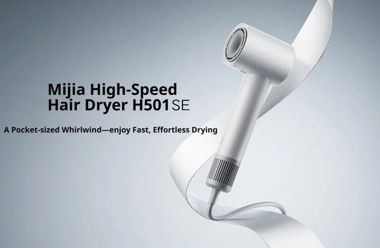 Xiaomi Mijia H501SE Hair Dryer, 110,000 RPM High-Speed Blow Dryer, Negative Ion Anti-Frizz, NTC Constant Temperature, 8 Modes, Lightweight Quiet Travel