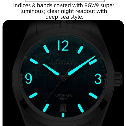 ADDIESDIVE 2026 New Watch 39mm AD2547 Luxury Sapphire Automatic Watch Men Mechanical 8215 BGW9 Luminous 100m Diving Waterproof