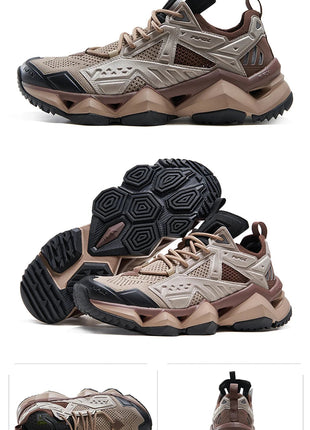 RAX Running Shoes Men&Women Outdoor Sport Shoes Breathable Lightweight Sneakers Air Mesh Upper Anti-slip Natural Rubber Outsole PlatiNum