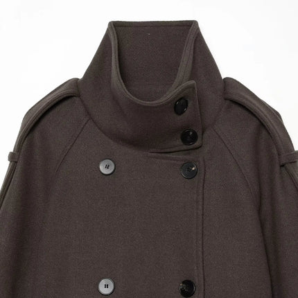 Women's New Jackets Autumn 2026 Fashion Loose High-necked Warm Autumn Woolen Coats Chic Women's Street Youth Outerwear Coats