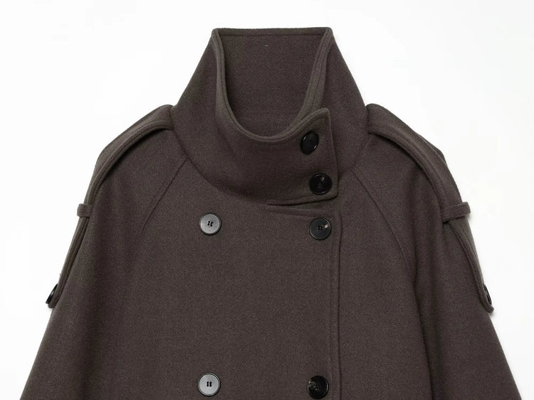 Women's New Jackets Autumn 2026 Fashion Loose High-necked Warm Autumn Woolen Coats Chic Women's Street Youth Outerwear Coats