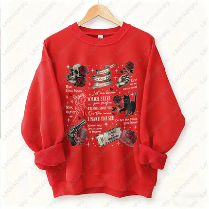 Run Little Mouse Haunting Adeline Dark Romance Book Hoodie Spicy Smut Reader Gifts Black Cat Graphic Pullover Men Women Hoodie