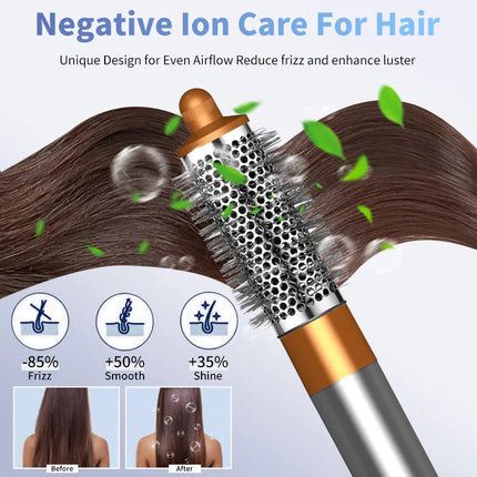 6 in 1 Professional Hot Air Styler Negative Ion Multi Hair Styler Set for Auto Curling Hair Styling Tools Best Gift for Women