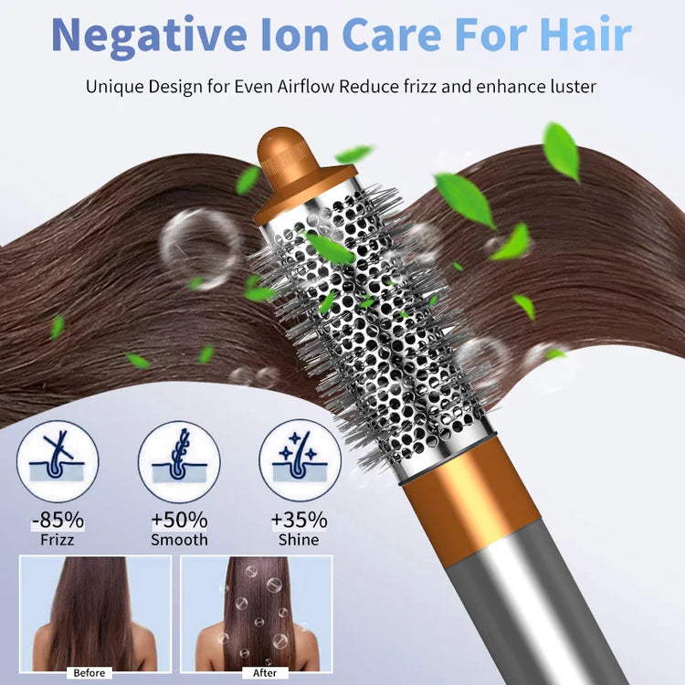 6 in 1 Professional Hot Air Styler Negative Ion Multi Hair Styler Set for Auto Curling Hair Styling Tools Best Gift for Women