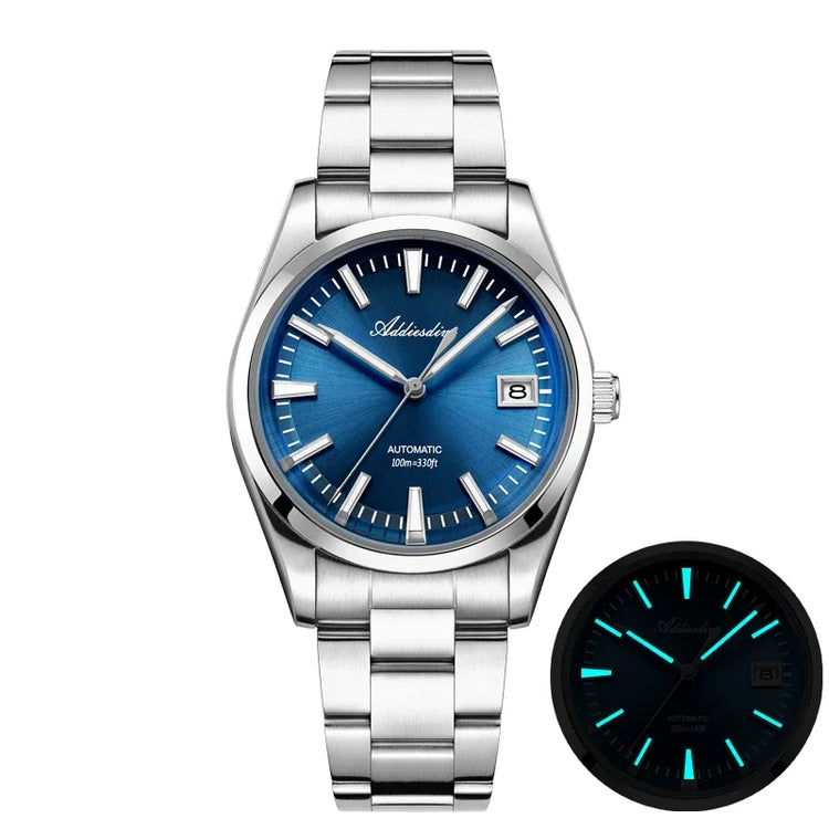 ADDIESDIVE Luxury Classic Automatic Watch Waterproof AR Coated Calendar Display Mechanical Watches Luminous AD2077 Reloj Hombre