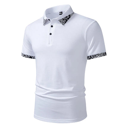 Men's Summer Short Sleeve Polo Shirt, Lapel Collar T-shirt, Solid Color, Sports T-shirt T15
