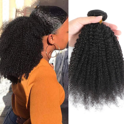 10-24inch Afro Kinky Curly Human Hair Bundle Deal Brazilian Afro Deep Jerry Curly Raw Virgin Human Hair Weave Hair Extension