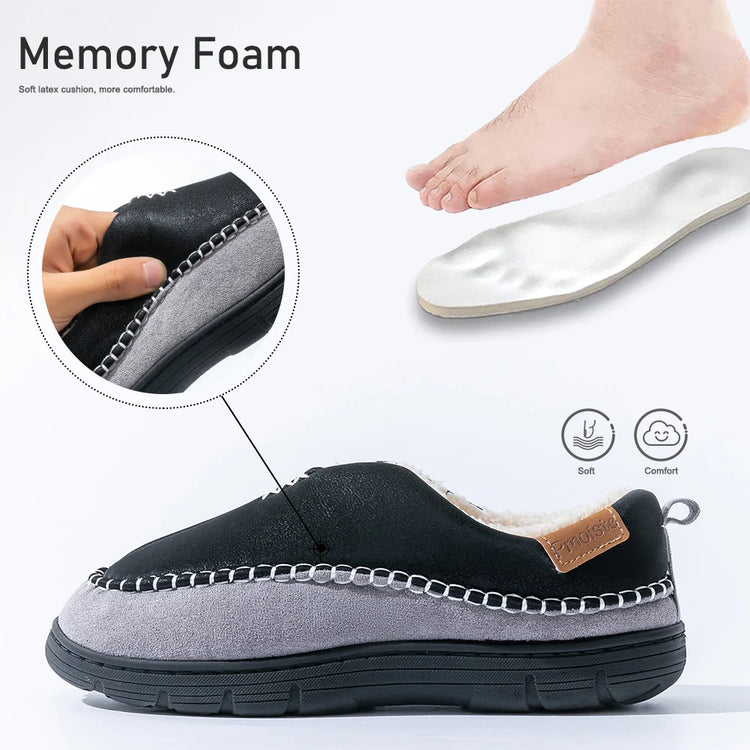inter Men's Mark Line Slippers With Anti Slip TPR Sole, Soft, Warm, Comfortable And High-Quality Indoor Shoes