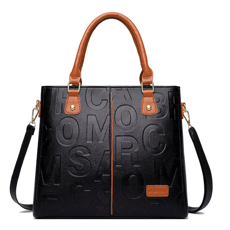 Ladies Large Capacity Leather Shoulder Bag 2025 New Style Urban Simple Tote Bag Women's Single Shoulder Bag Daily Match PlatiNum