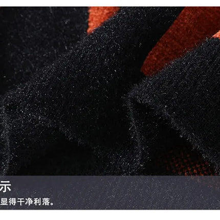 2024 Winter men's flower pattern Sweaters thick O-neck sweater men youth autumn Men's Turtle neck wool Casual Knitwear Pullover