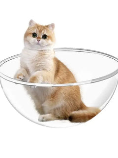 Cápsula espacial Cama para gatos Cama nido Suministros para mascotas al aire libre Cápsula transparente Cubierta de cúpula Nido para gatitos para mascotas relajantes