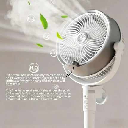 3 in 1 telecomando intelligente umidificatore ventilatore da pavimento ventila circolatore piedistallo supporto ventilatore regolabile in altezza 4 velocità condizionatore d'aria