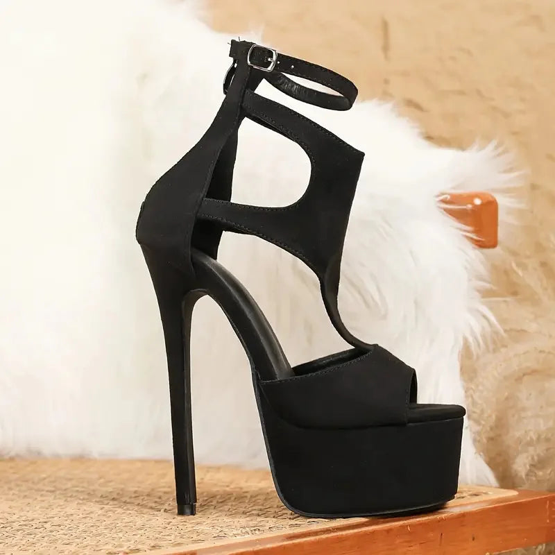 Hlieny 2025 New Women Platform Sandals High Heels Sexy Peep Toe Ankle Buckle Strap Stilettos Pumps Fashion Party Wedding Shoes
