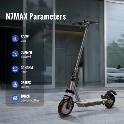 Scooter elettrico 350W Motore 36V 10.4Ah 30km Gamma 8,5 pollici Pneumatico a nido d'ape Monopattini elettrici con app 2026 Regali di Capodanno